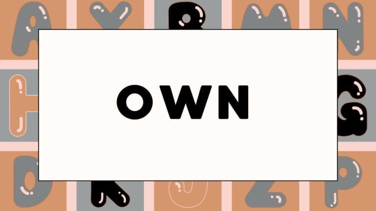 Expressões com a palavra Own